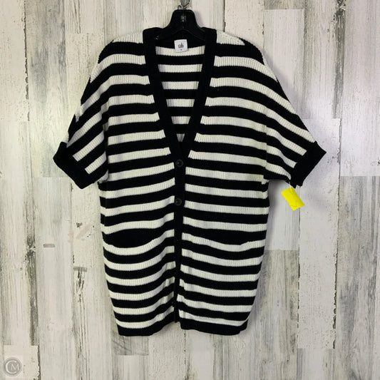 Sweater Cardigan By Cabi In Black & White, Size: M