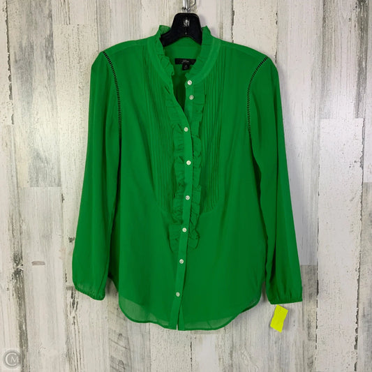 Top Long Sleeve By J. Crew In Green, Size: Xs