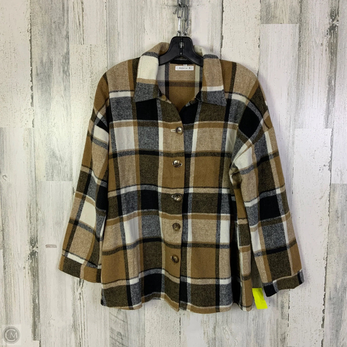 Jacket Shirt By Clothes Mentor In Brown, Size: S