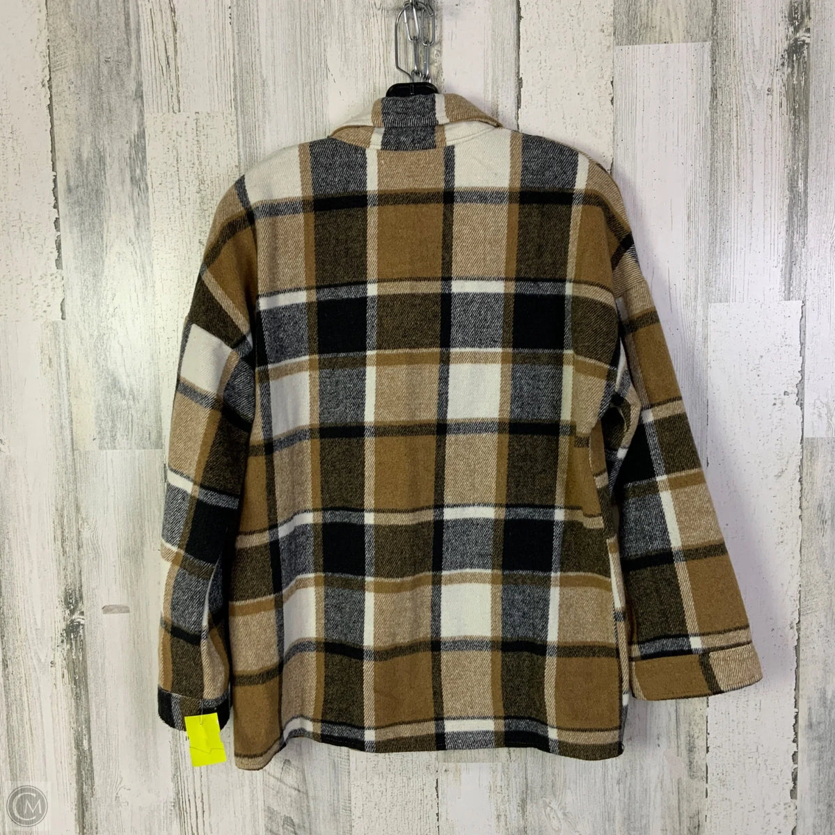 Jacket Shirt By Clothes Mentor In Brown, Size: S