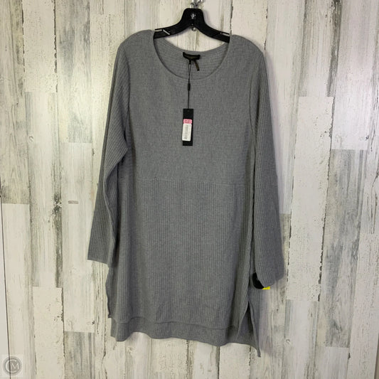 Tunic Long Sleeve By Donna Karan In Grey, Size: Xl