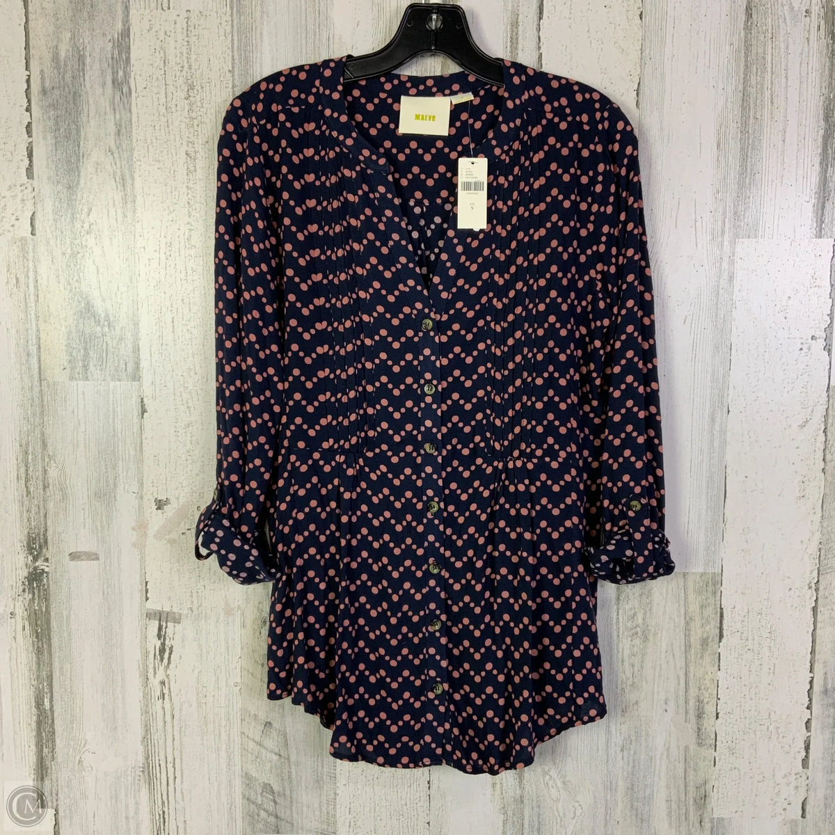 Top Long Sleeve By Maeve In Navy, Size: S