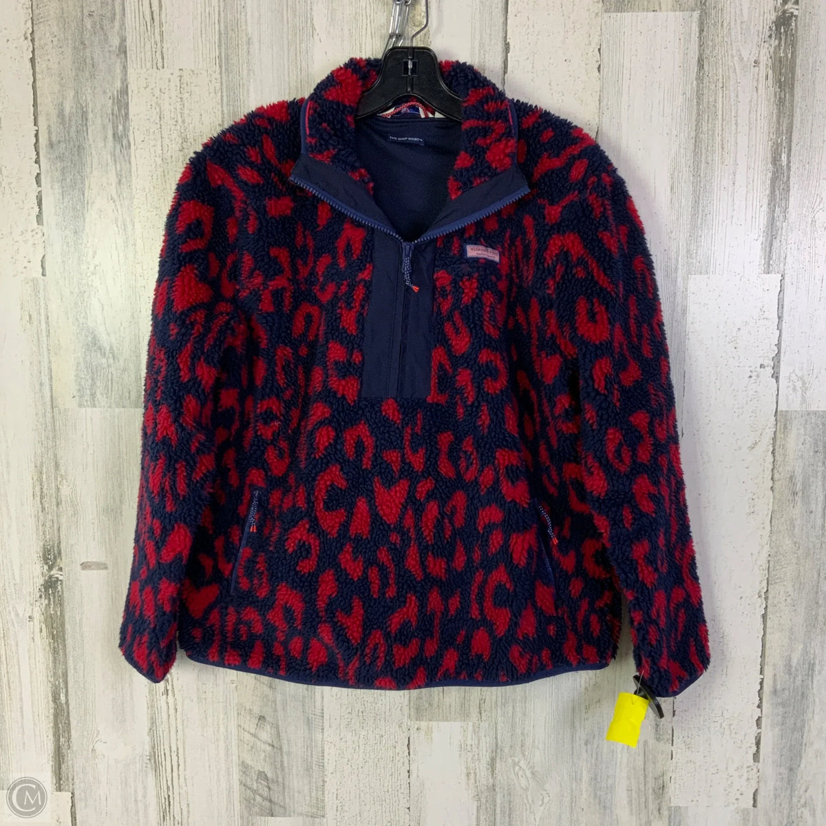 Sweatshirt Collar By Vineyard Vines In Blue & Red, Size: S