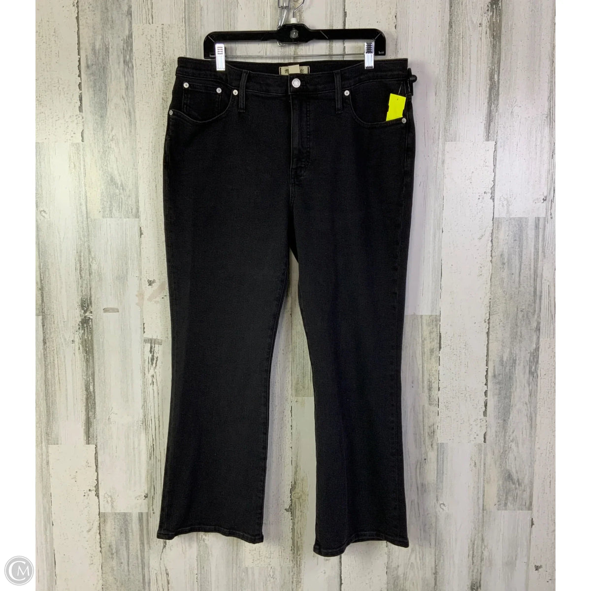Jeans Boot Cut By Madewell In Black Denim, Size: 14
