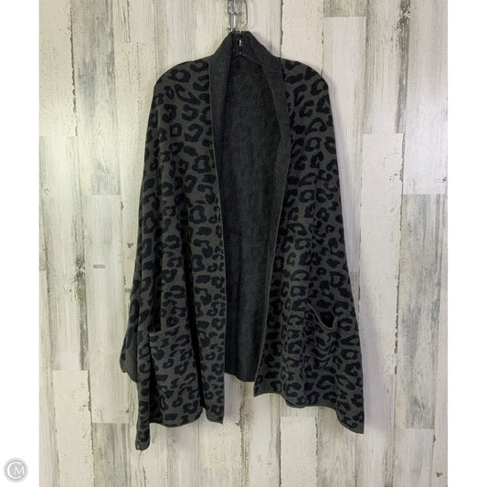 Sweater Cardigan By Barefoot Dreams In Black & Grey, Size: L