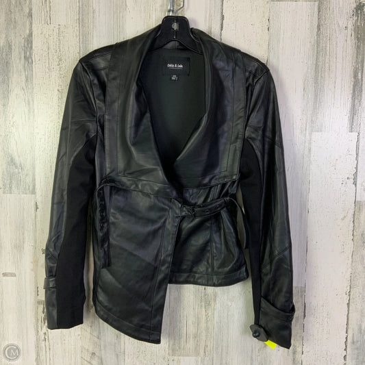 Jacket Moto By Clothes Mentor In Black, Size: Xs