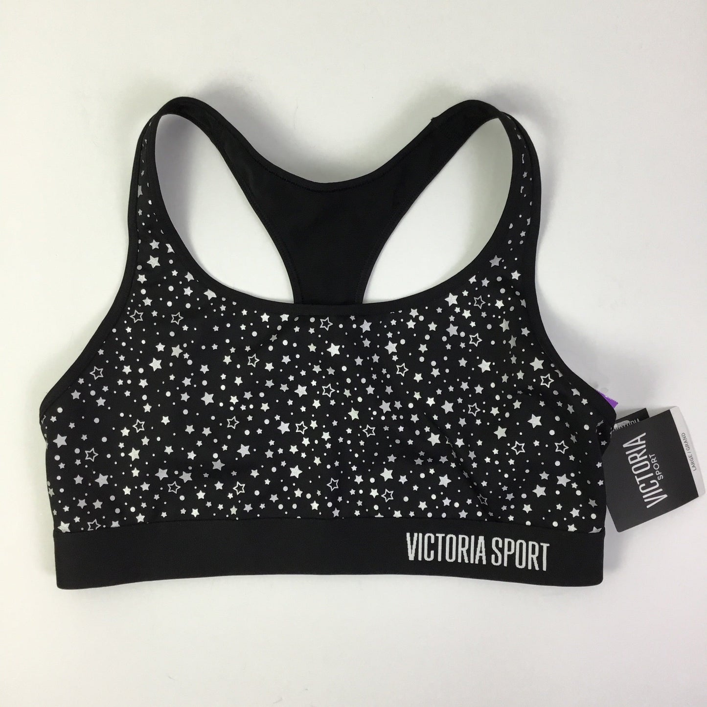 Athletic Bra By Victorias Secret In Black & White, Size: L