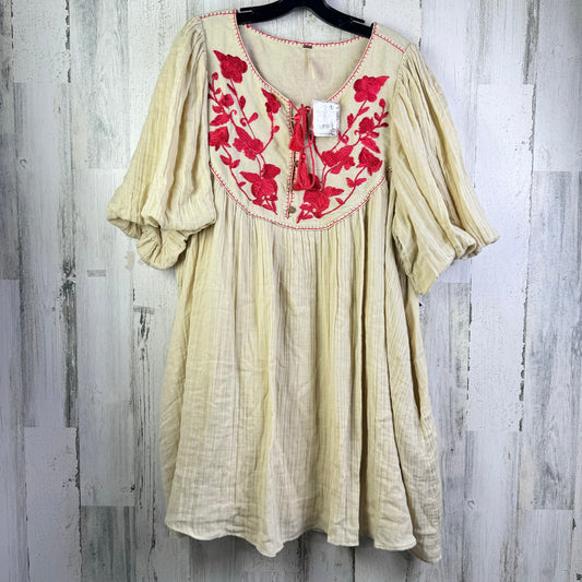 Cream Dress Casual Short Free People, Size Xl