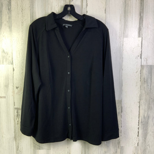 Blouse 3/4 Sleeve By Adrianna Papell In Black, Size: 1x