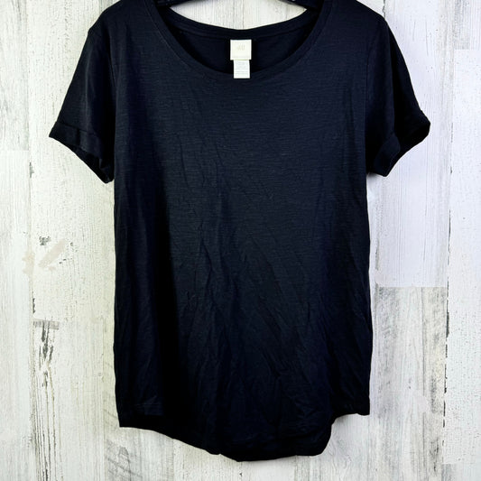 Top Short Sleeve Basic By H&m In Black, Size: Xs