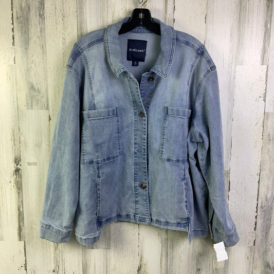 Jacket Denim By Clothes Mentor In Blue Denim, Size: Xl