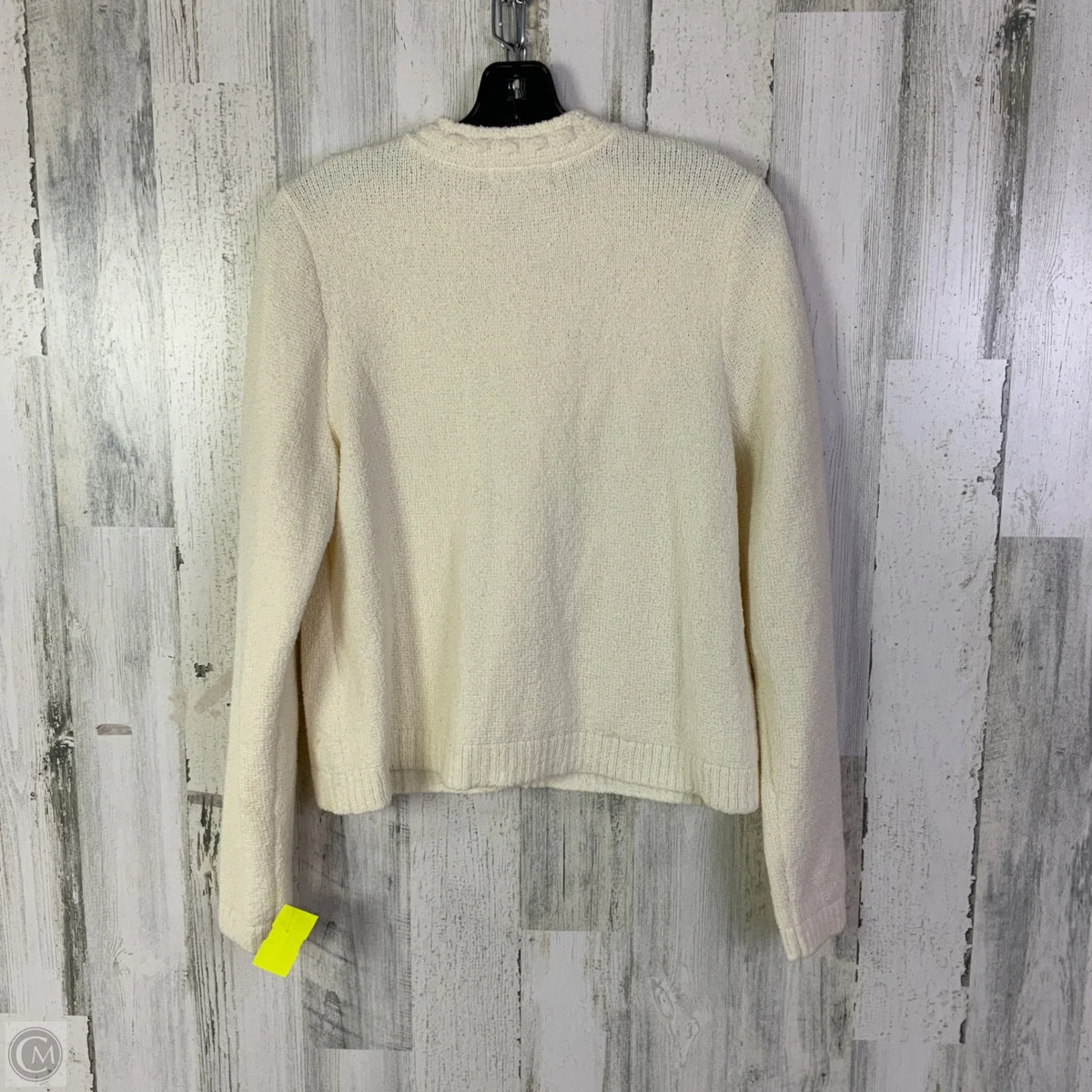 Sweater Cardigan By H&m In Cream, Size: S