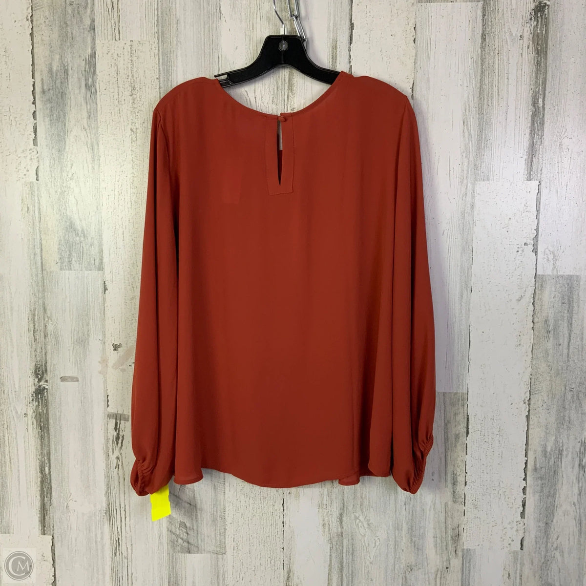 Blouse Long Sleeve By Loft In Orange, Size: L