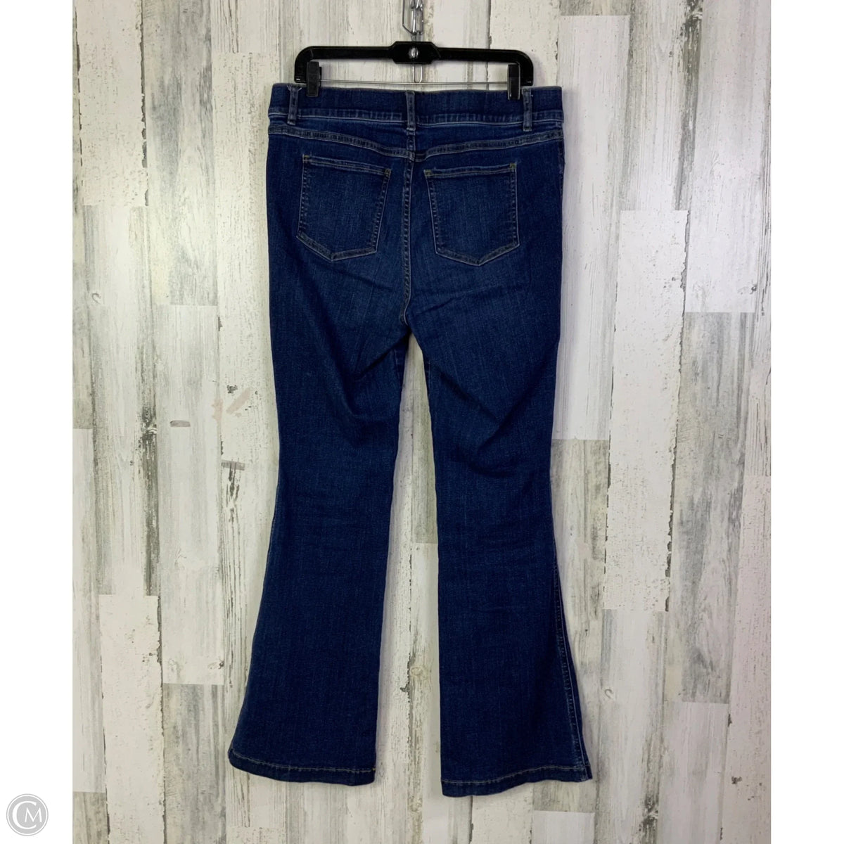 Jeans Flared By Spanx In Blue Denim, Size: 16