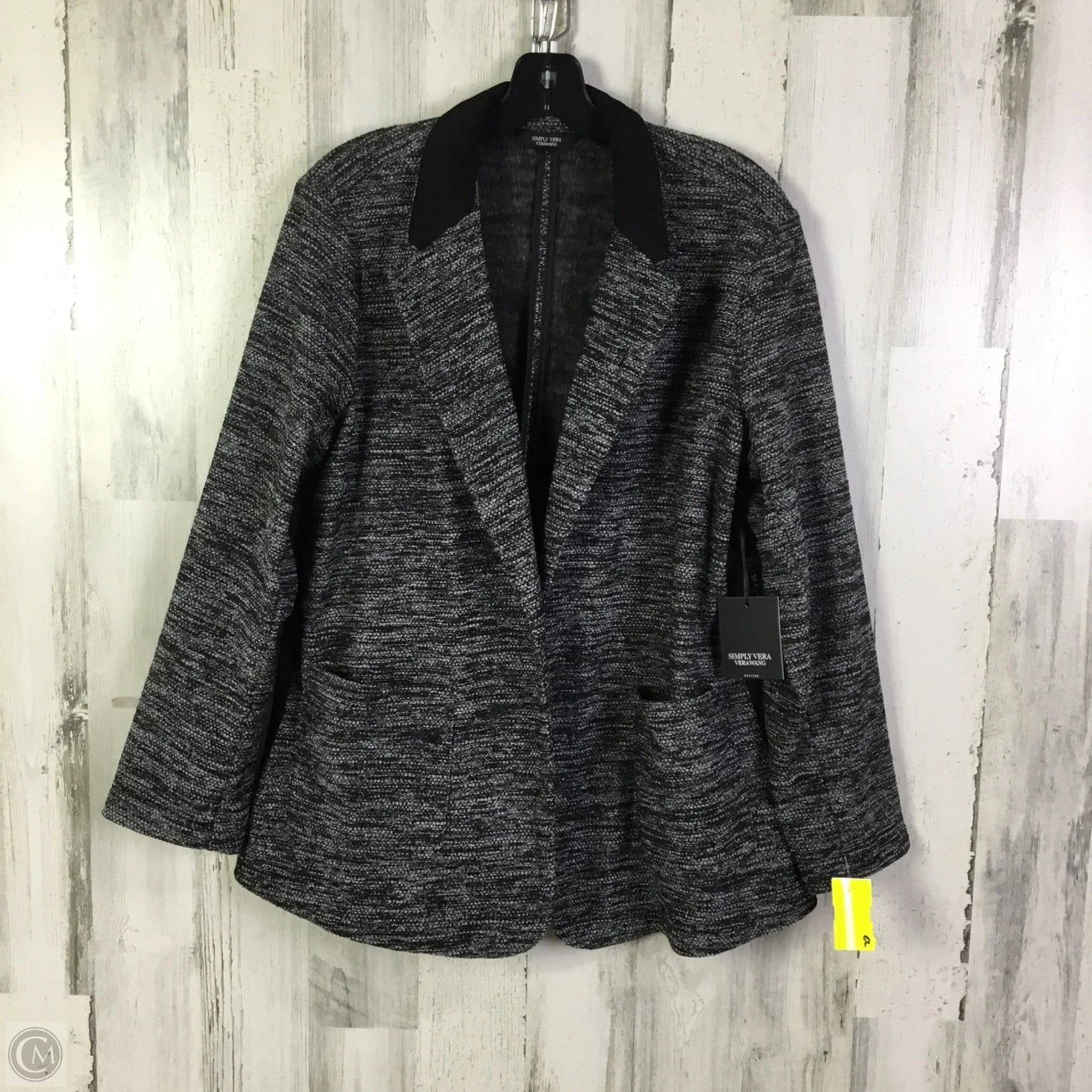 Cardigan By Simply Vera In Black & White, Size: L