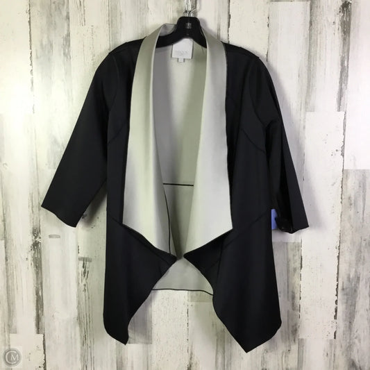 Cardigan By Misook In Black & White, Size: Xs
