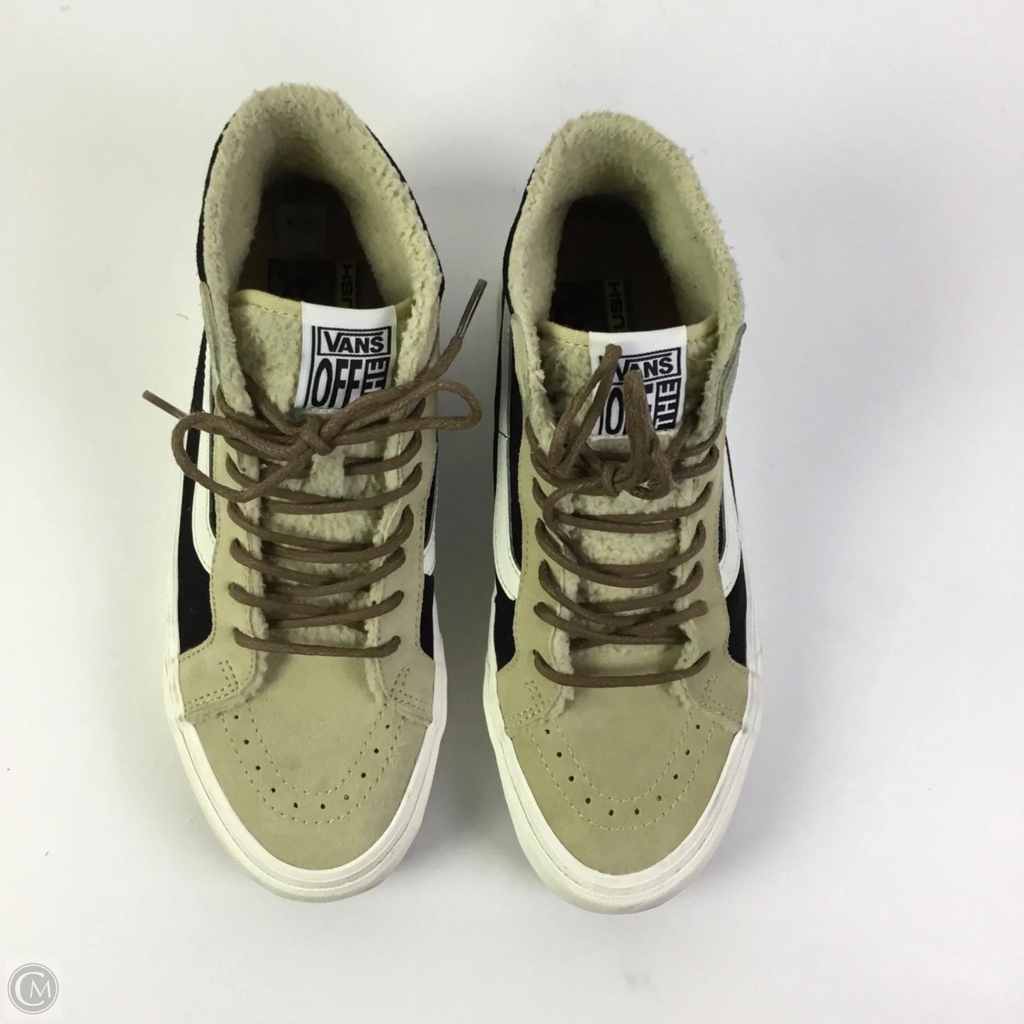 Shoes Sneakers By Vans In Black & Tan, Size: 9.5