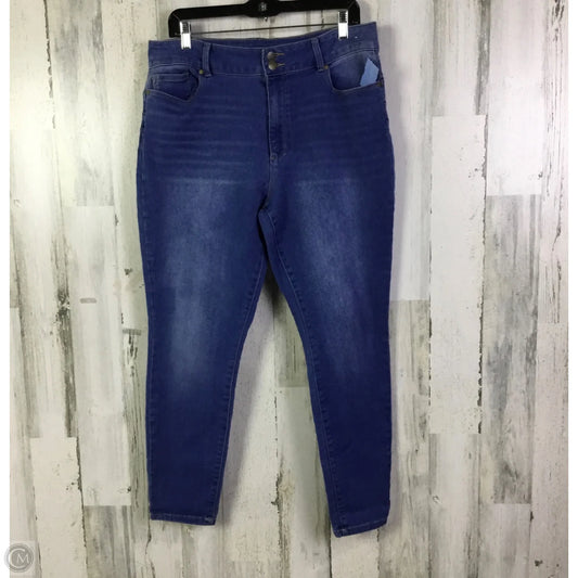 Jeans Skinny By D Jeans In Blue Denim, Size: 16