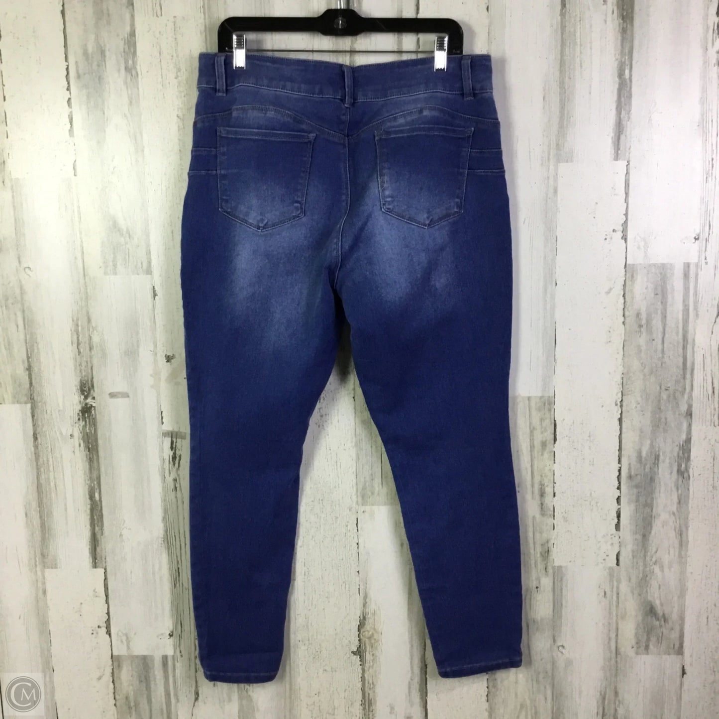 Jeans Skinny By D Jeans In Blue Denim, Size: 16