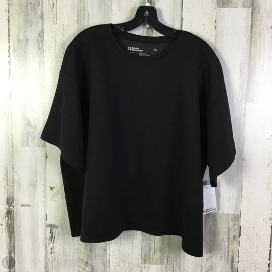 Top Short Sleeve By Clothes Mentor In Black, Size: 2x