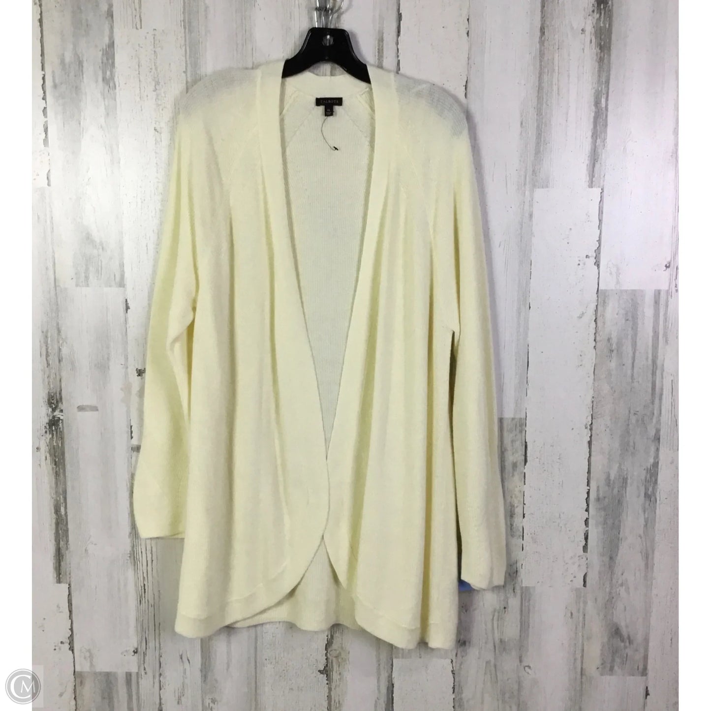 Sweater Cardigan By Talbots In Cream, Size: Xl