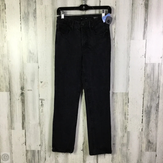 Jeans Straight By Good American In Black Denim, Size: 4