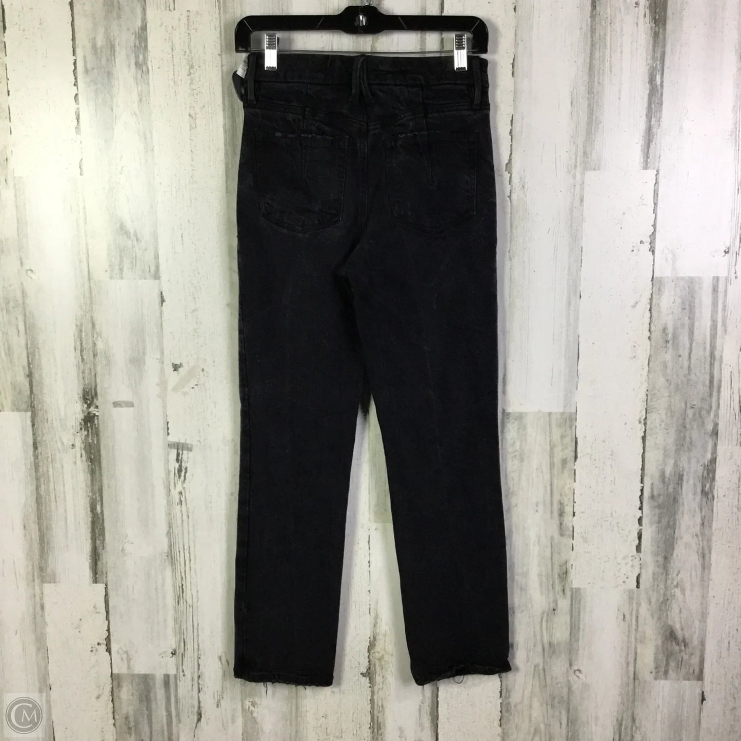 Jeans Straight By Good American In Black Denim, Size: 4
