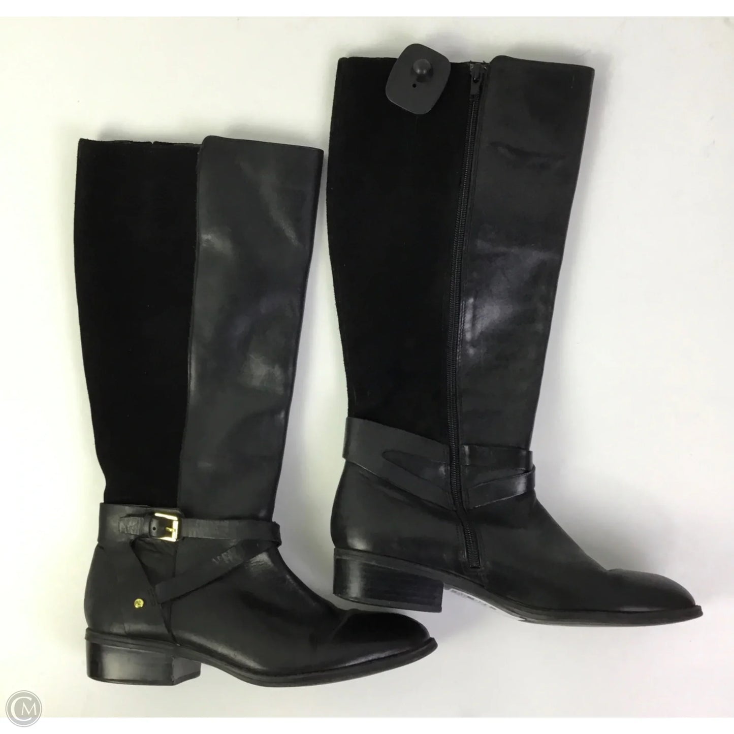 Boots Knee Flats By Lauren By Ralph Lauren In Black, Size: 8