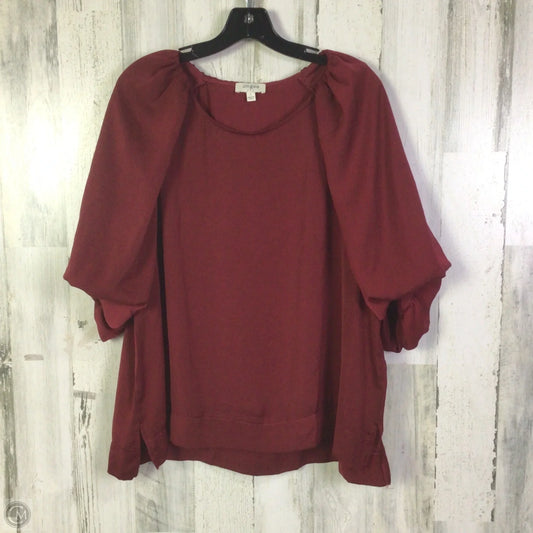 Top Short Sleeve By Umgee In Red, Size: L