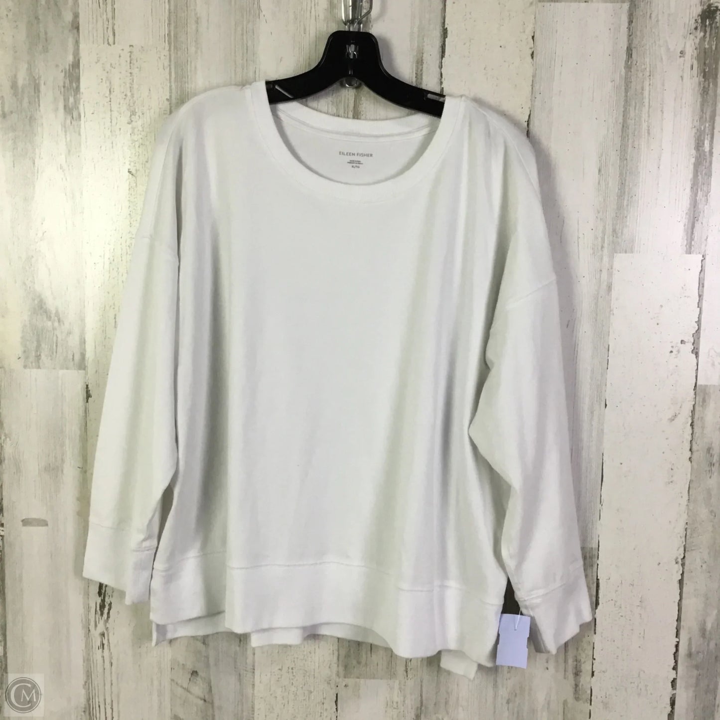 Sweatshirt Crewneck By Eileen Fisher In White, Size: Xl