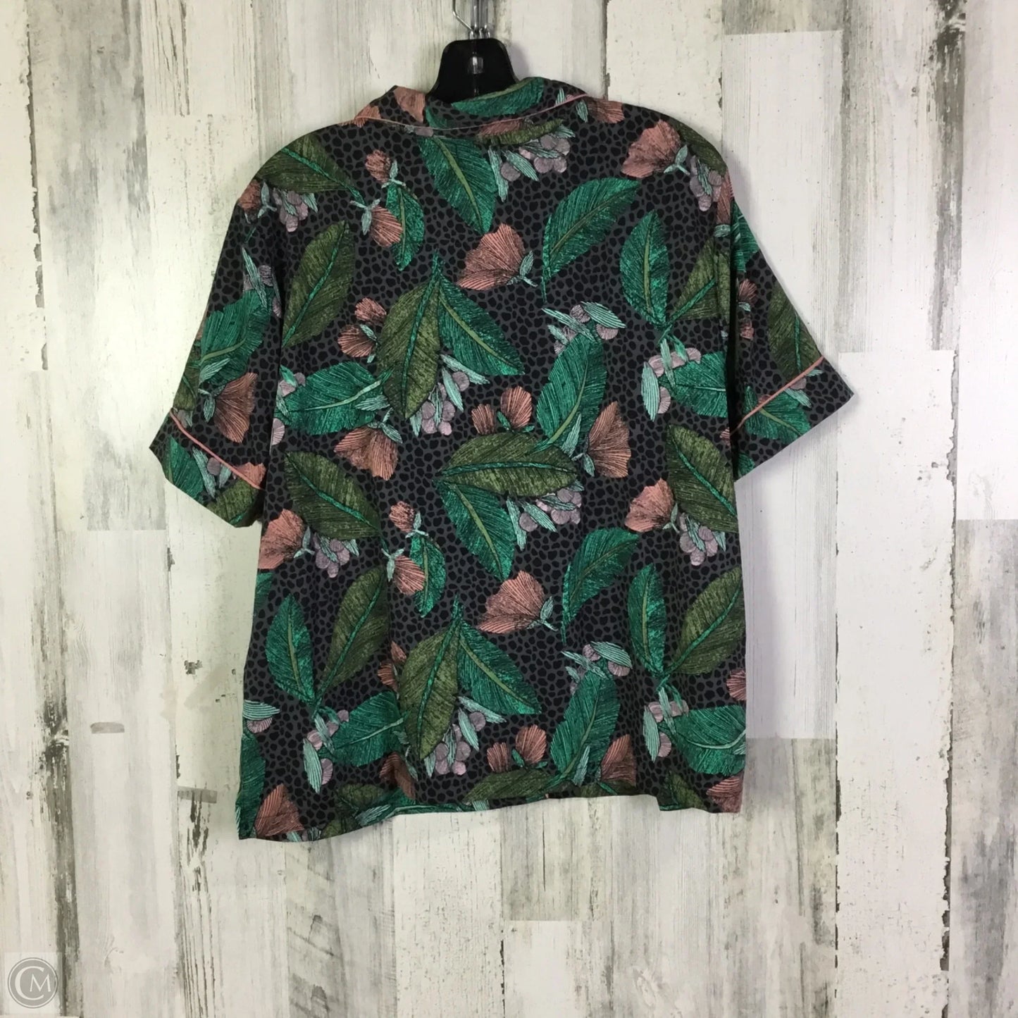 Lounge Set Shorts By Cynthia Rowley In Green & Grey, Size: Xl