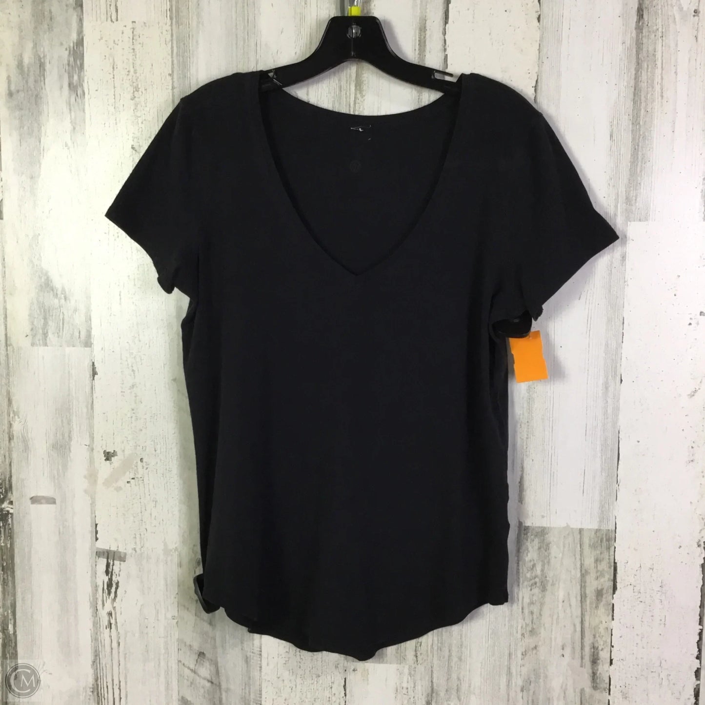 Athletic Top Short Sleeve By Lululemon In Black, Size: S