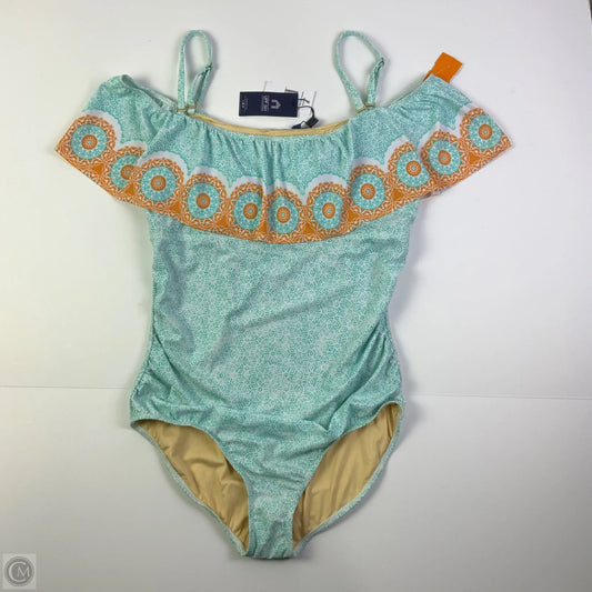 Swimsuit By Cabana Life In Blue & White, Size: Xl