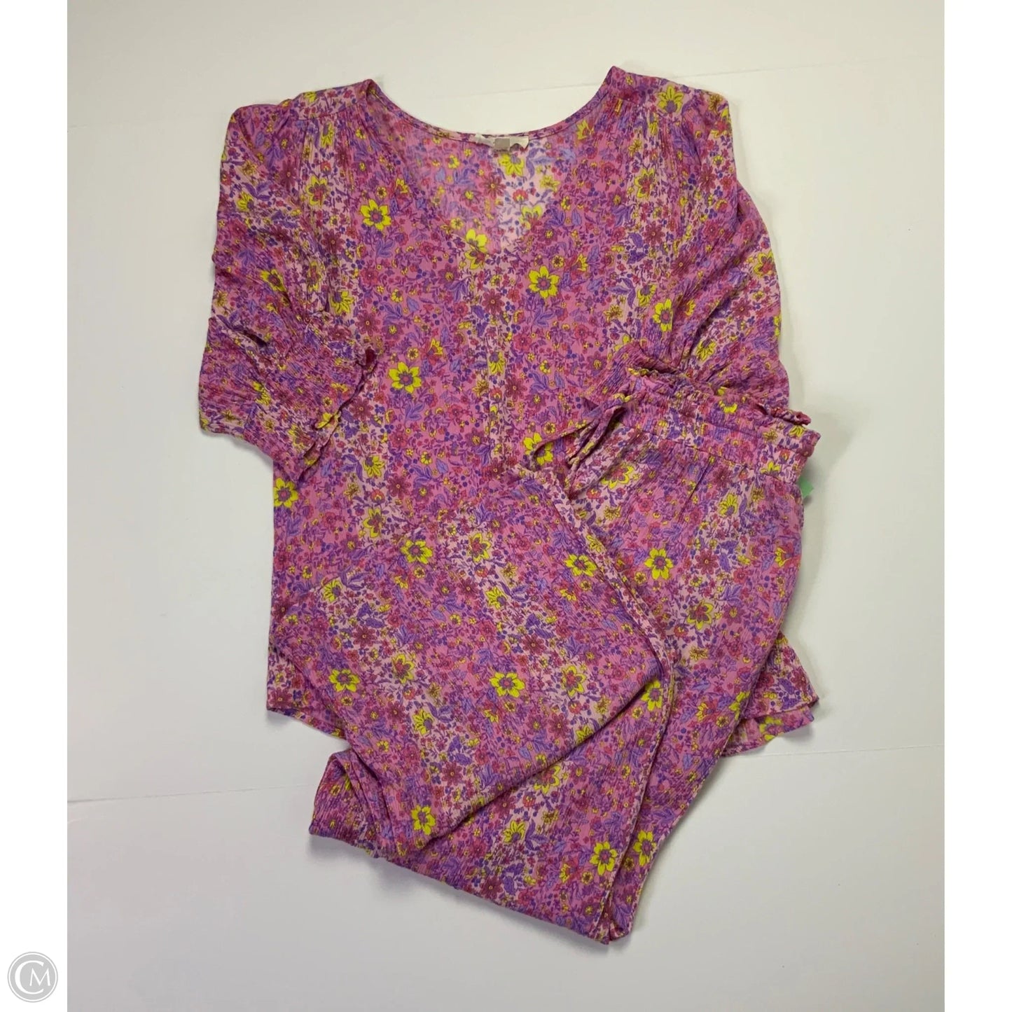 Pants Set 2pc By Easel In Pink & Purple, Size: S