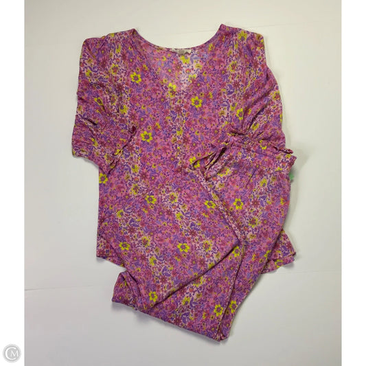 Pants Set 2pc By Easel In Pink & Purple, Size: S