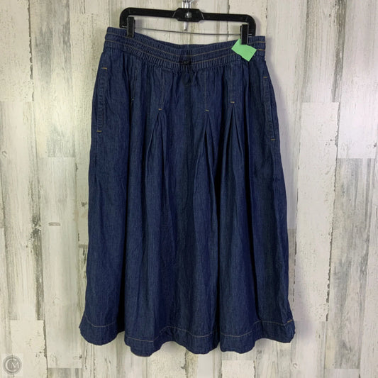 Skirt Midi By Free Assembly In Blue Denim, Size: 12