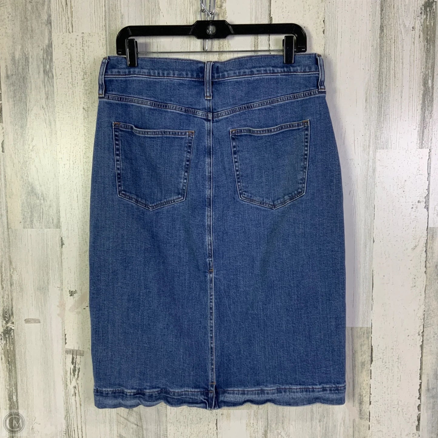 Skirt Midi By J. Crew In Blue Denim, Size: 10
