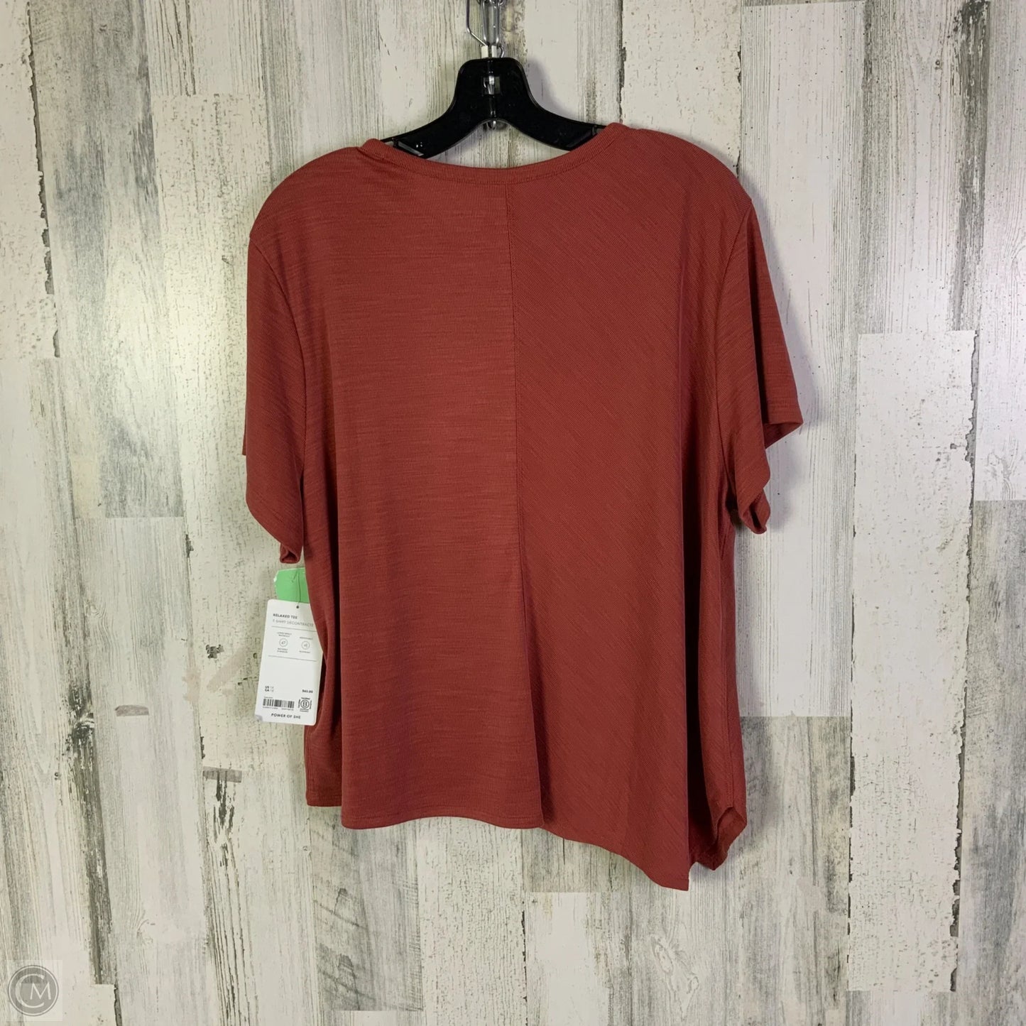 Top Short Sleeve By Athleta In Orange, Size: 1x