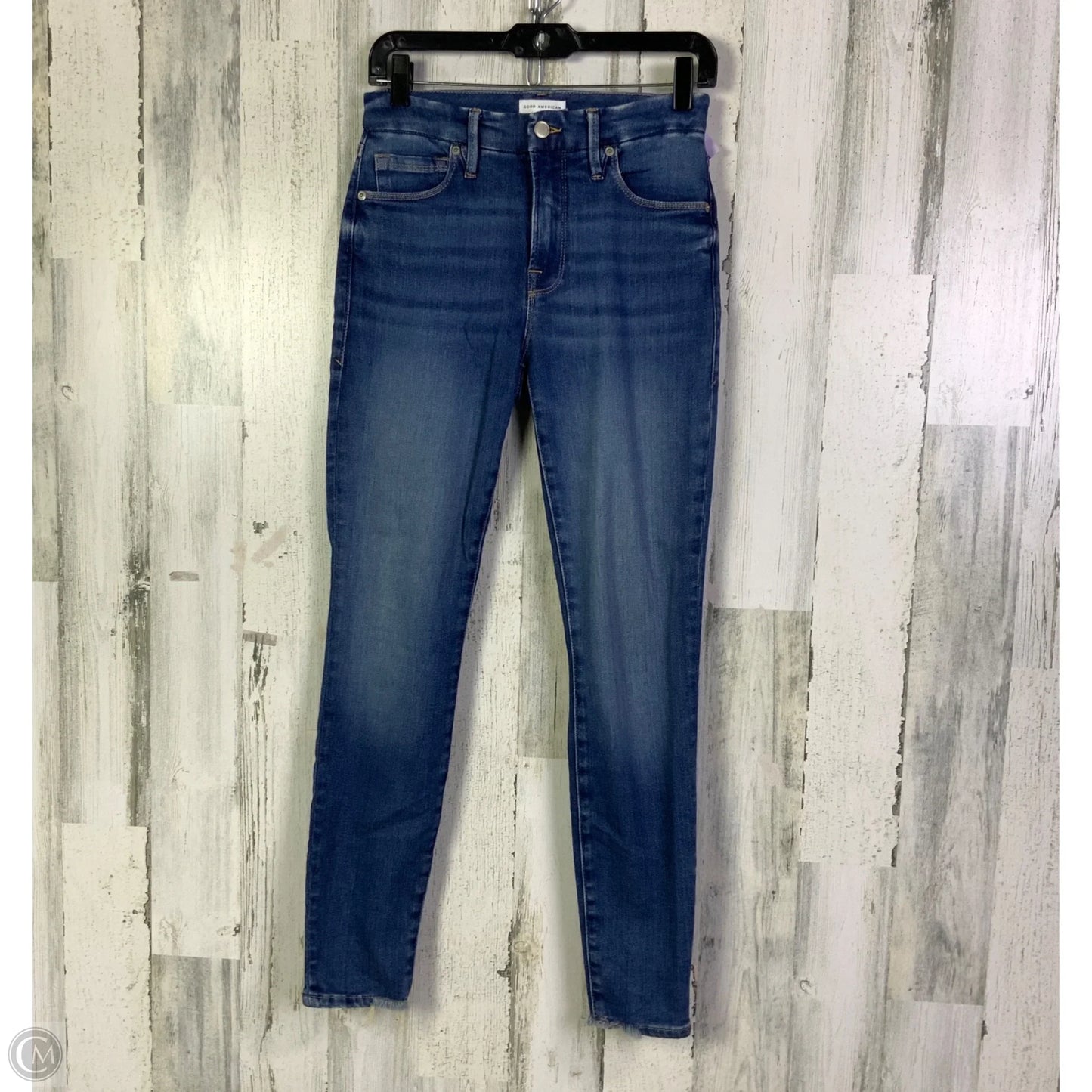Jeans Skinny By Good American In Blue Denim, Size: 2