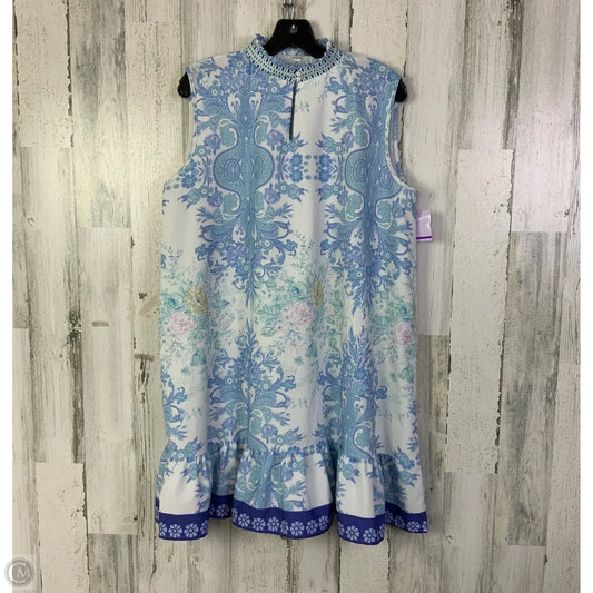Dress Casual Short By Cmf In Blue & White, Size: L
