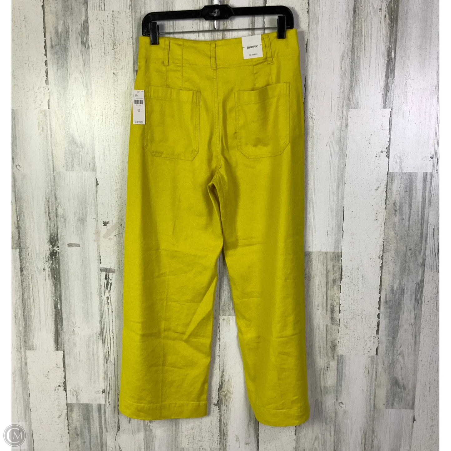 Pants Linen By Maeve In Yellow, Size: 6