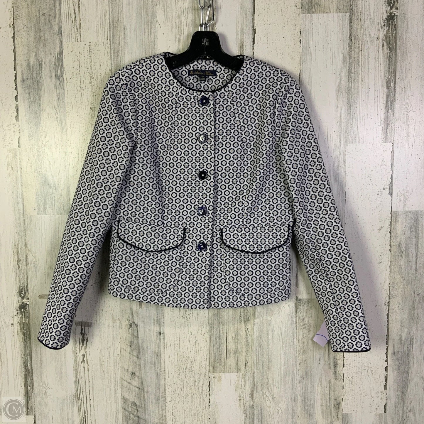 Blazer By Brooks Brothers In Blue & White, Size: Sp