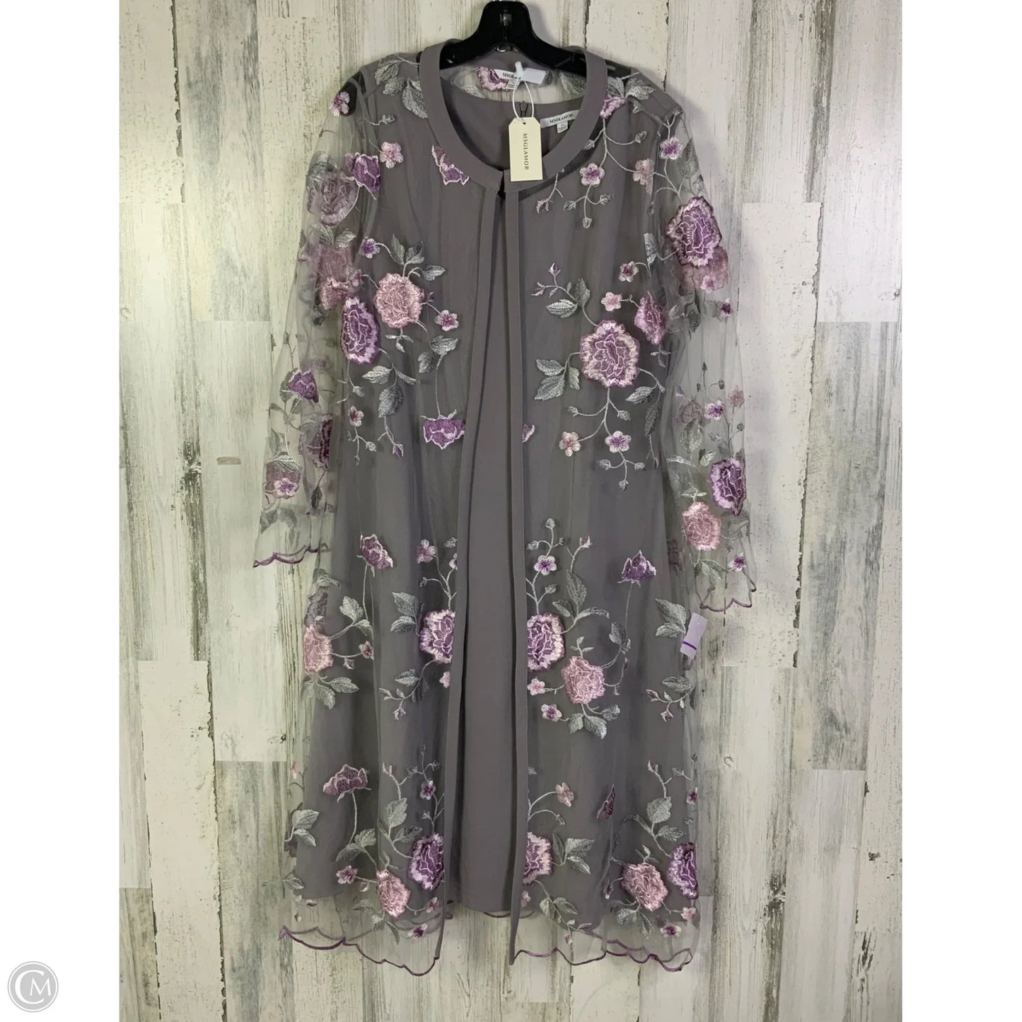 Dress Set 2pc By Clothes Mentor In Grey & Purple, Size: Xl