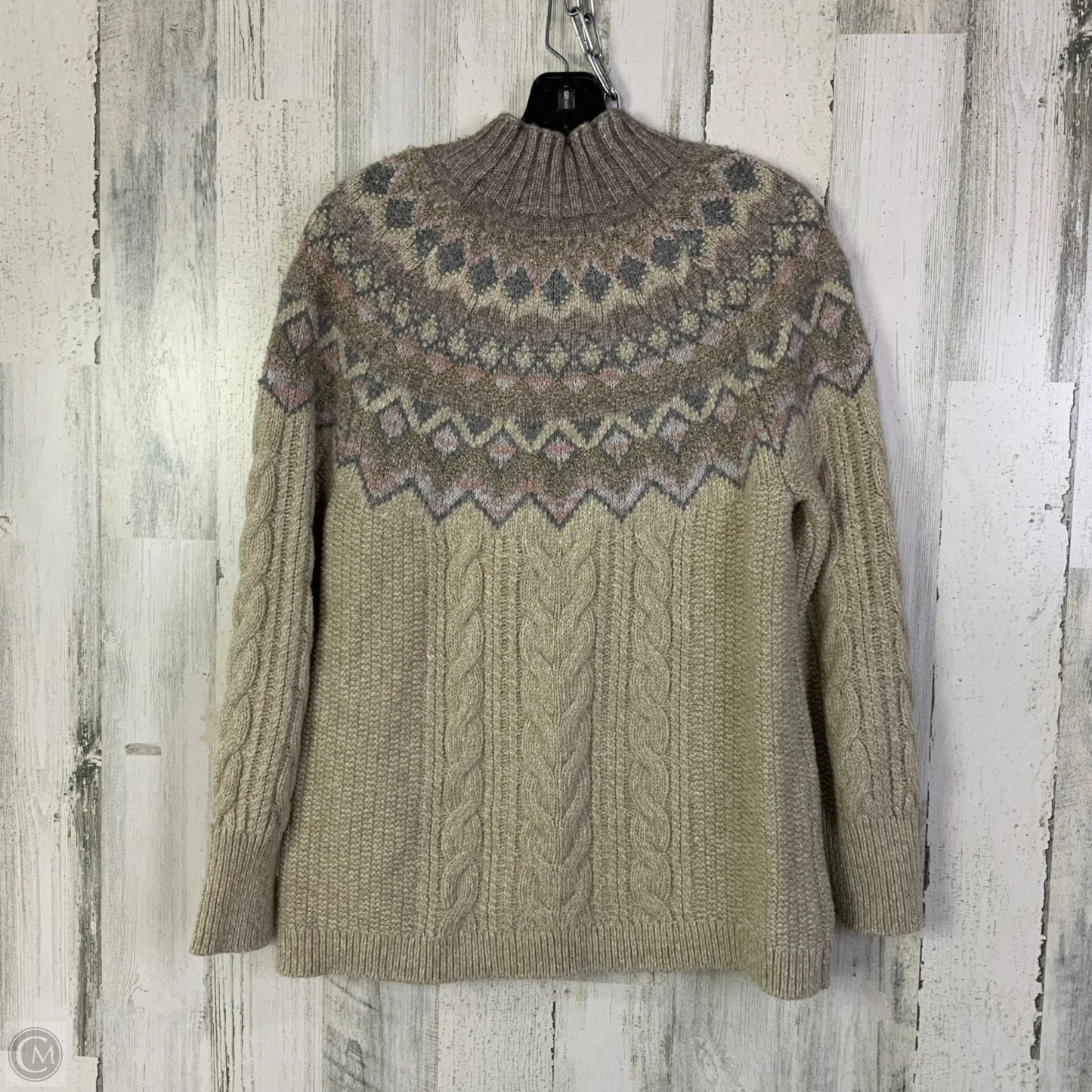 Sweater By Chicos In Tan, Size: M