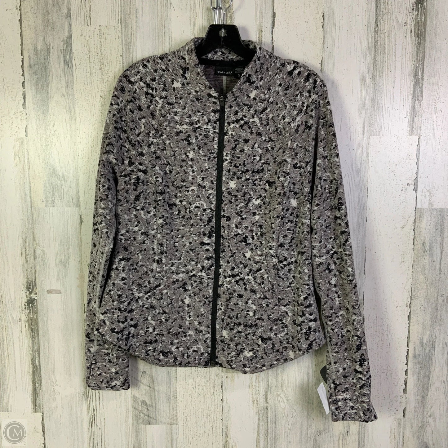 Athletic Jacket By Athleta In Black & White, Size: Xl