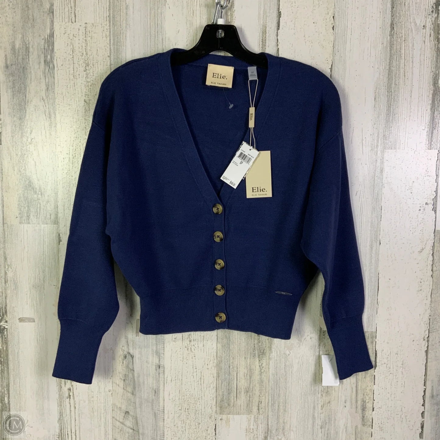 Sweater Cardigan By Elie Tahari In Blue, Size: S