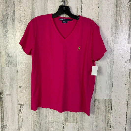 Top Short Sleeve Basic By Ralph Lauren In Pink, Size: L