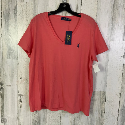 Top Short Sleeve Basic By Polo Ralph Lauren In Peach, Size: Xl