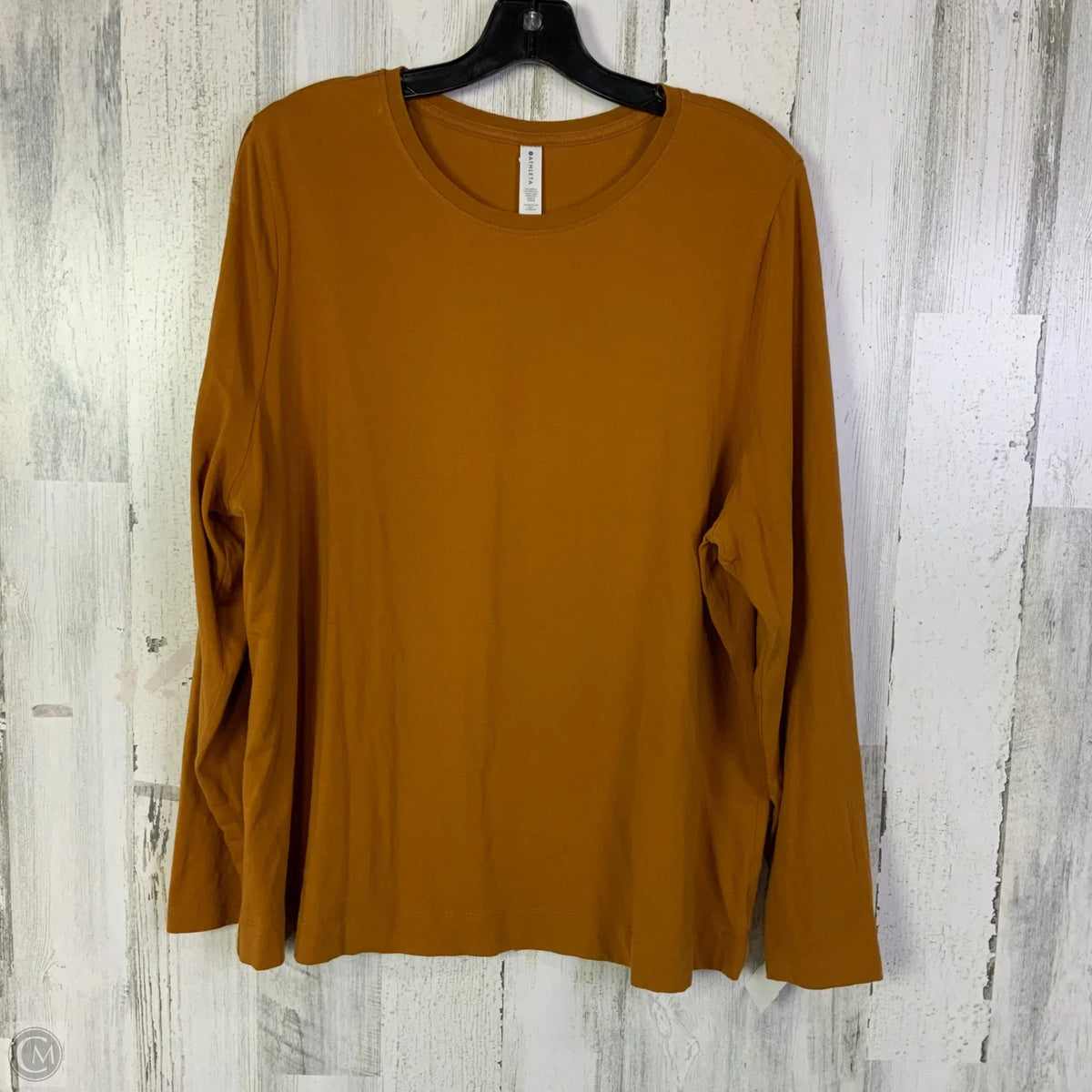 Top Long Sleeve Basic By Athleta In Orange, Size: 1x