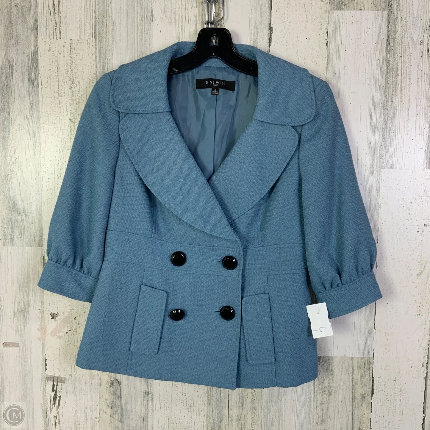 Blazer By Nine West In Blue, Size: Xs